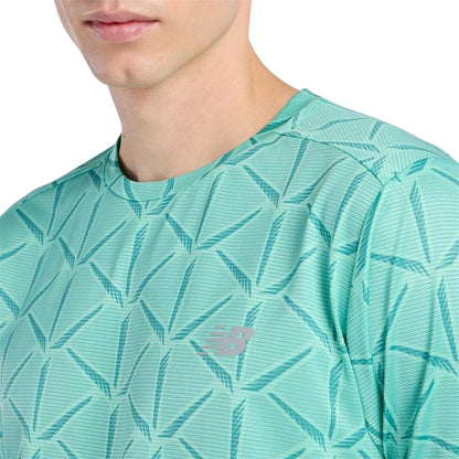 Deep Green - Side - New Balance Mens Performance Gym T-Shirt