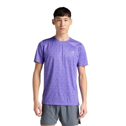 Electric Purple - Front - New Balance Mens Performance Gym T-Shirt