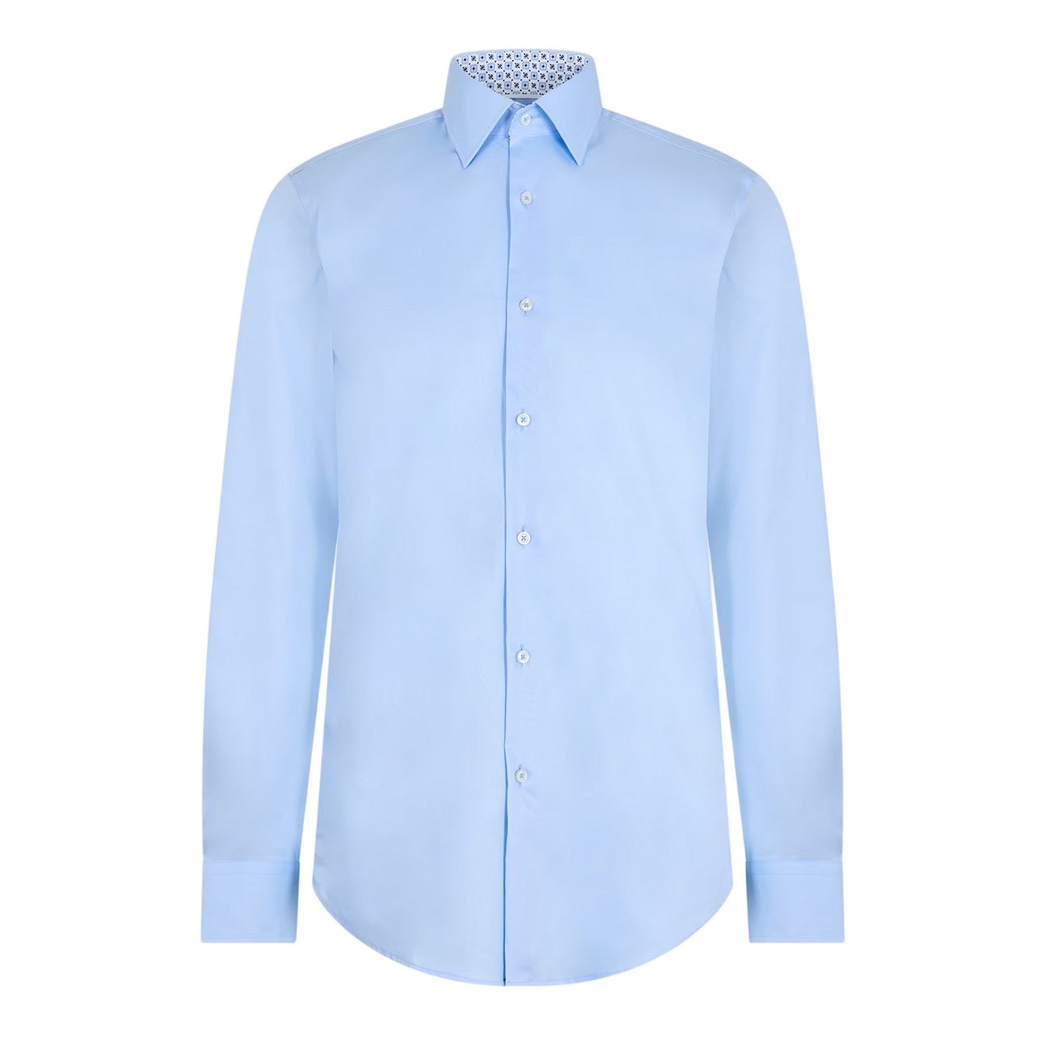 Pastel Blue - Front - Boss Mens Oxford Regular Long-Sleeved Shirt