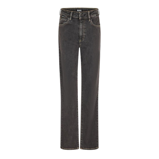 Pastel Grey - Front - Boss Womens-Ladies Denim Plain Slim Jeans