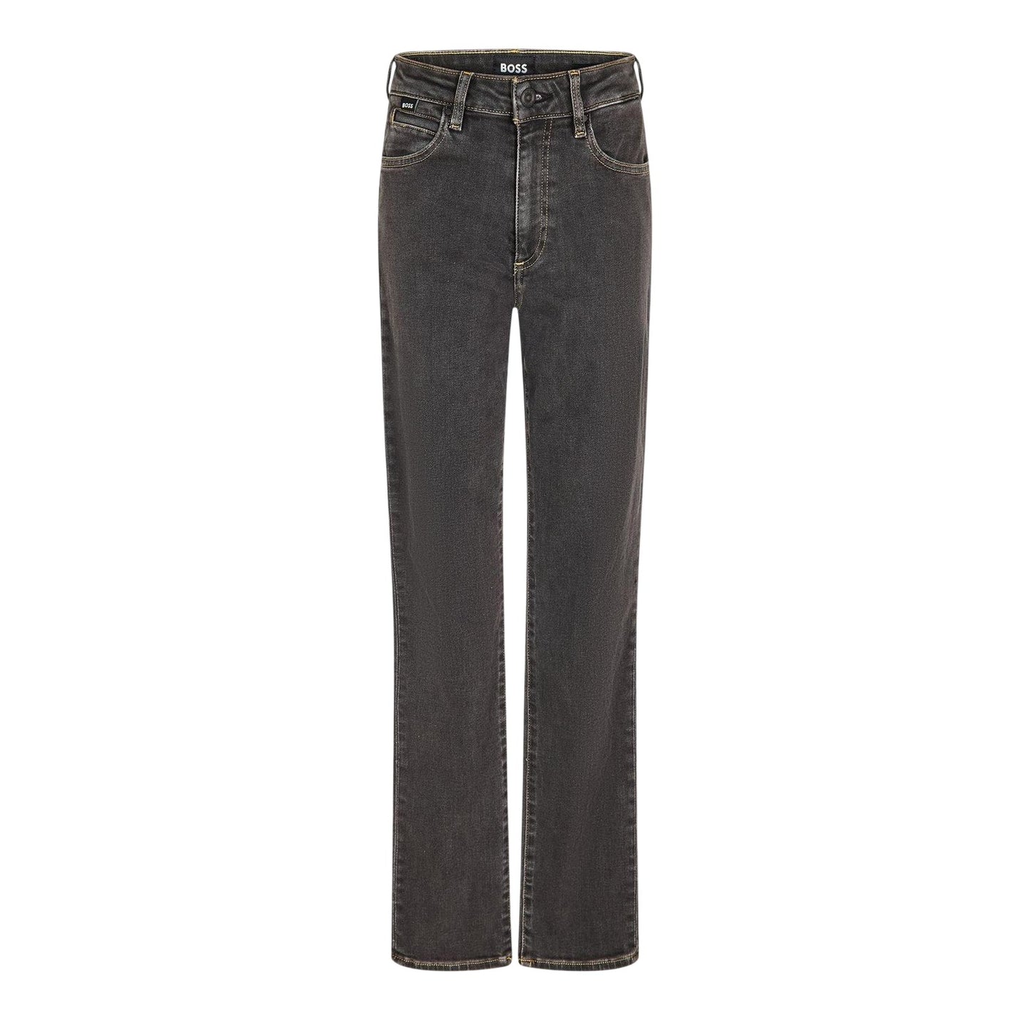 Pastel Grey - Front - Boss Womens-Ladies Denim Plain Slim Jeans