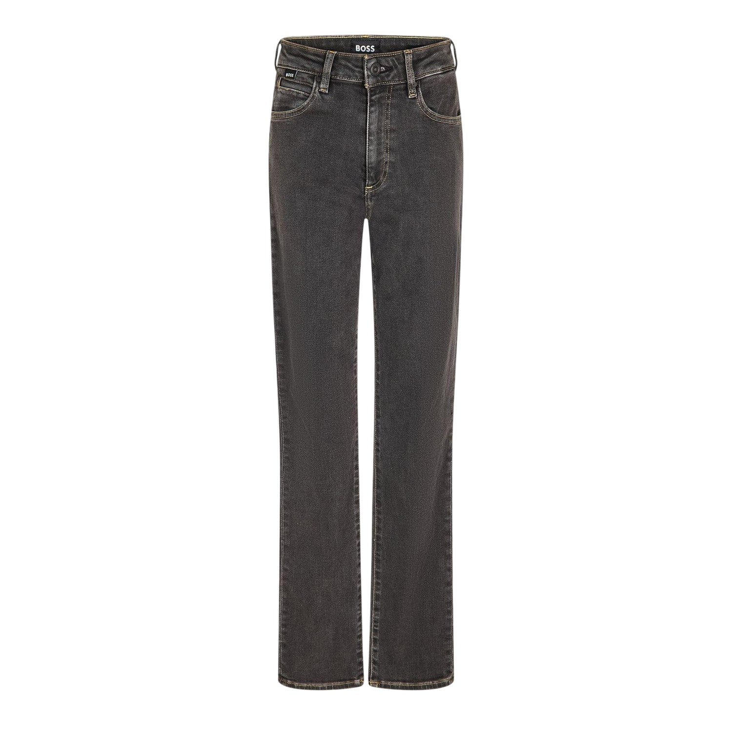 Pastel Grey - Front - Boss Womens-Ladies Denim Plain Slim Jeans
