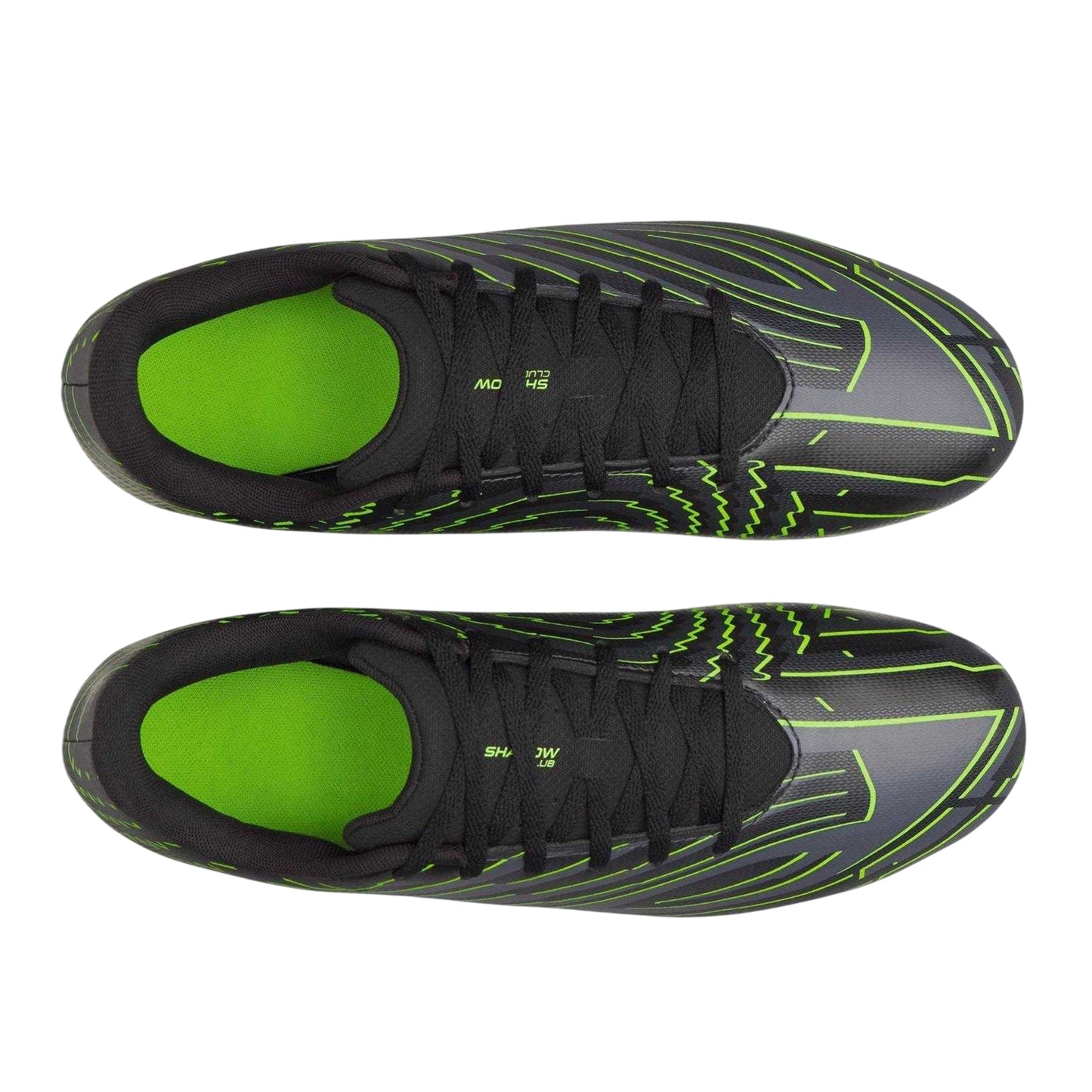 Black-Green - Side - Under Armour Mens Shadow Club 4 Patterned Firm Ground Football Boots