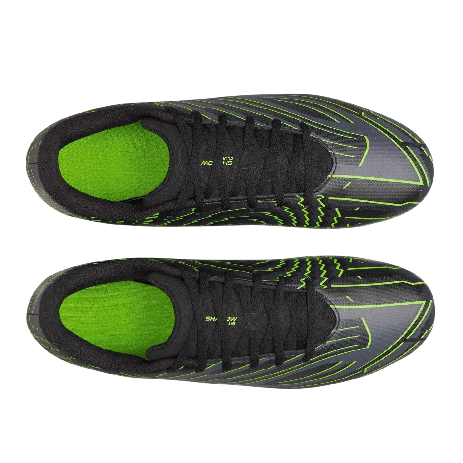 Black-Green - Side - Under Armour Mens Shadow Club 4 Patterned Firm Ground Football Boots