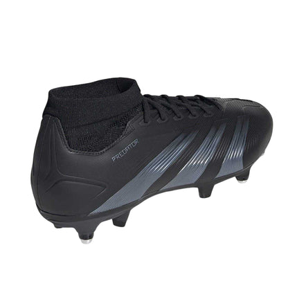 Black - Back - Adidas Mens Predator 24 Pro Knitted Collar Soft Ground Football Boots