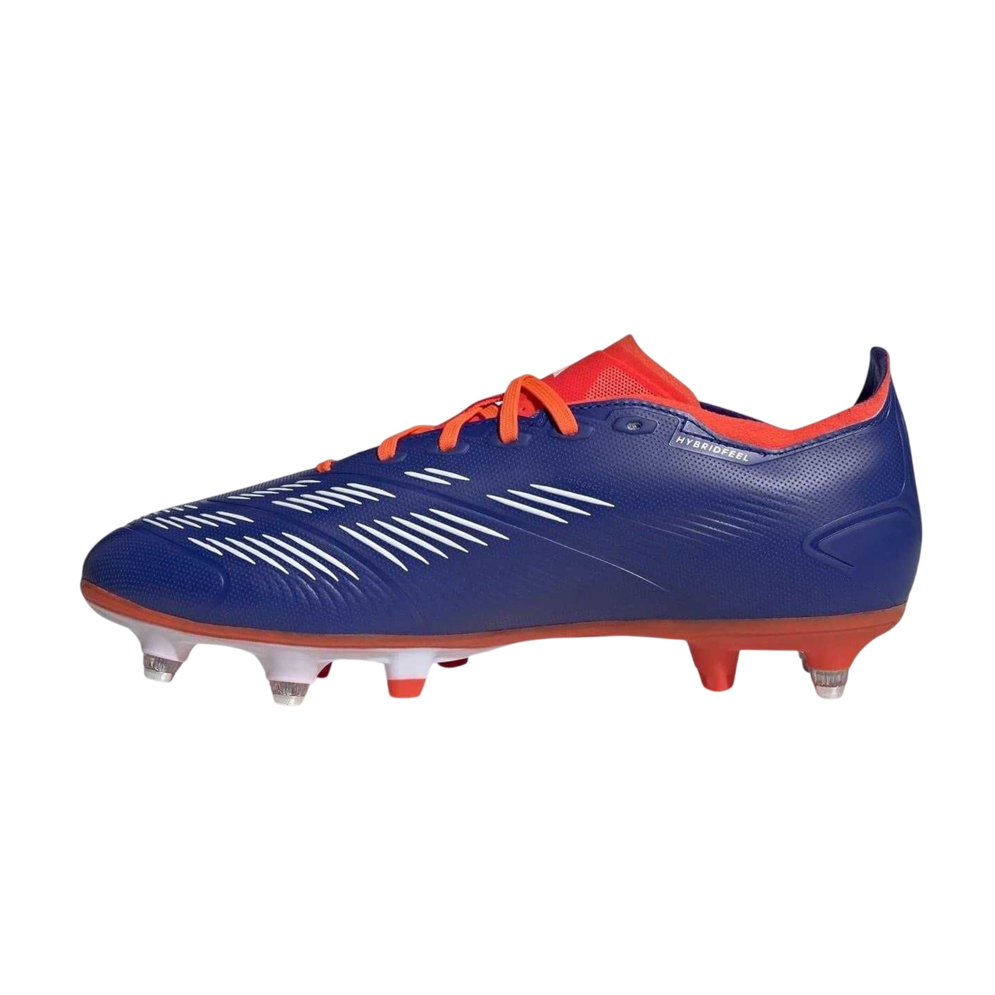 Blue-White-Red - Back - Adidas Mens Predator 24 Pro Knitted Collar Soft Ground Football Boots