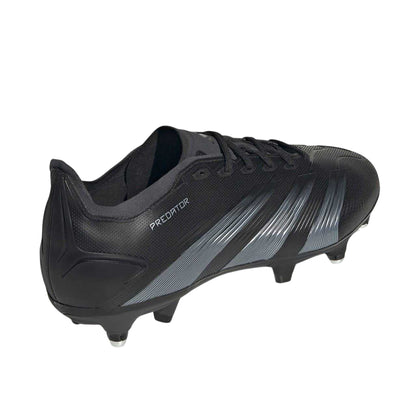 Core Black-Carbon Grey - Back - Adidas Mens Predator 24 Pro Knitted Collar Soft Ground Football Boots