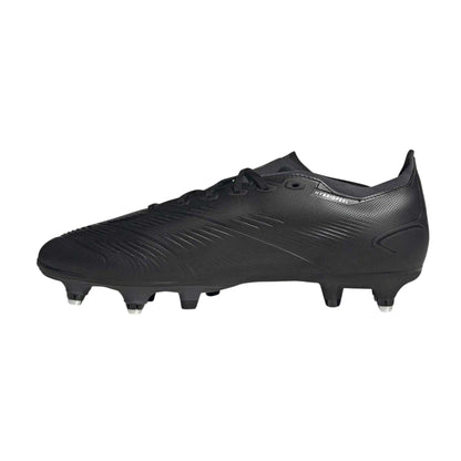 Core Black-Carbon Grey - Side - Adidas Mens Predator 24 Pro Knitted Collar Soft Ground Football Boots