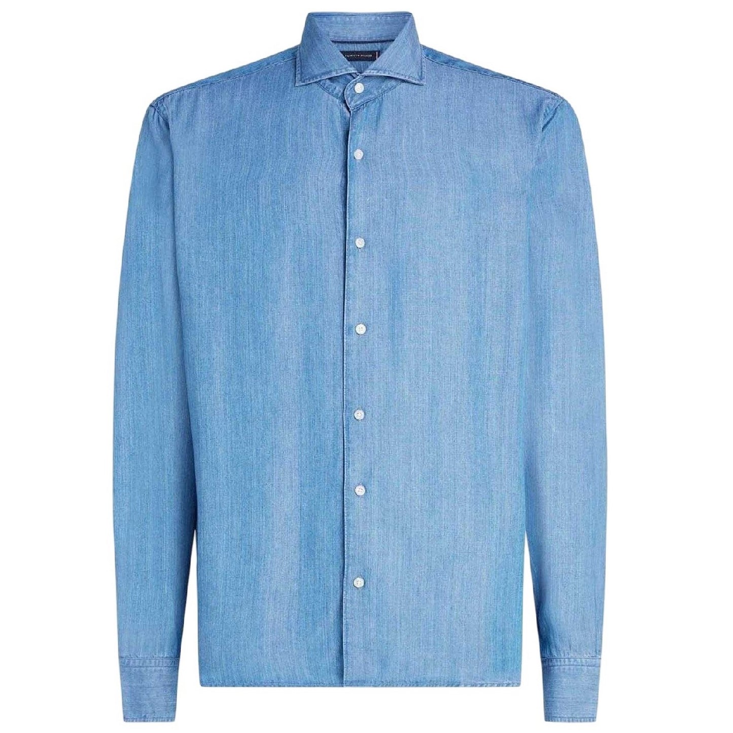 Denim - Front - Tommy Hilfiger Mens Denim Slim Long-Sleeved Shirt