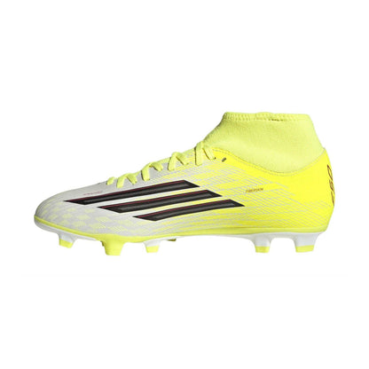 Solar Yellow - Side - Adidas Mens F50 Club Mid Cut Firm Ground Football Boots