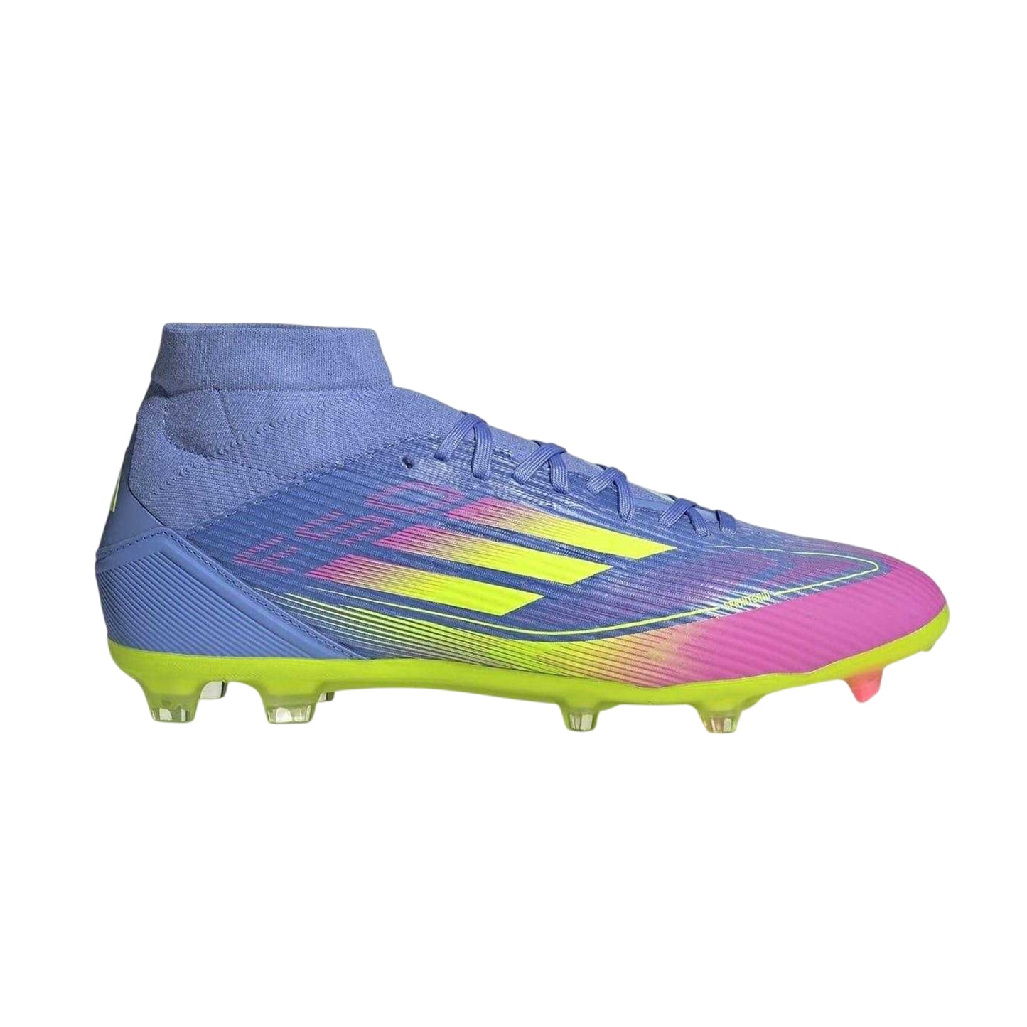 Blue-Lemon - Front - Adidas Mens F50 League Firm Ground Football Boots