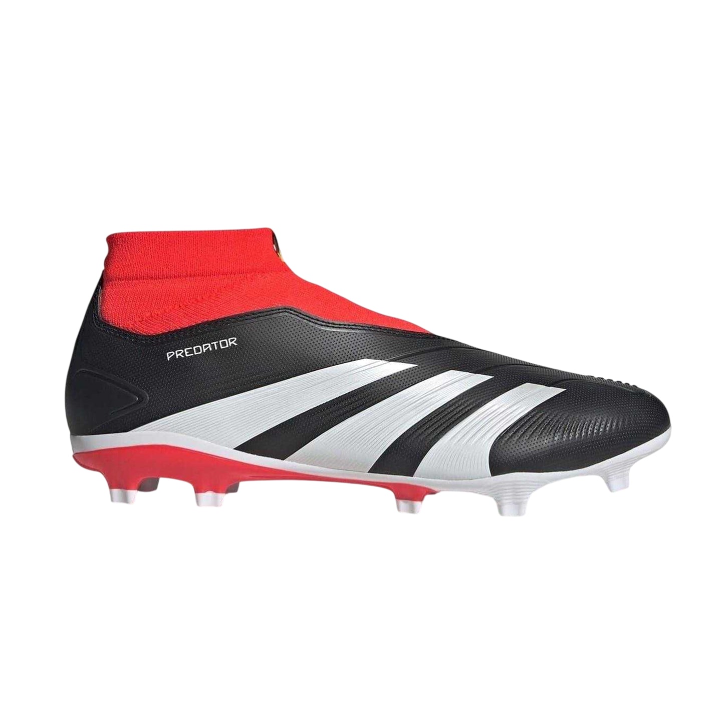 Black-White-Red - Front - Adidas Mens Predator Elite Firm Ground Football Boots