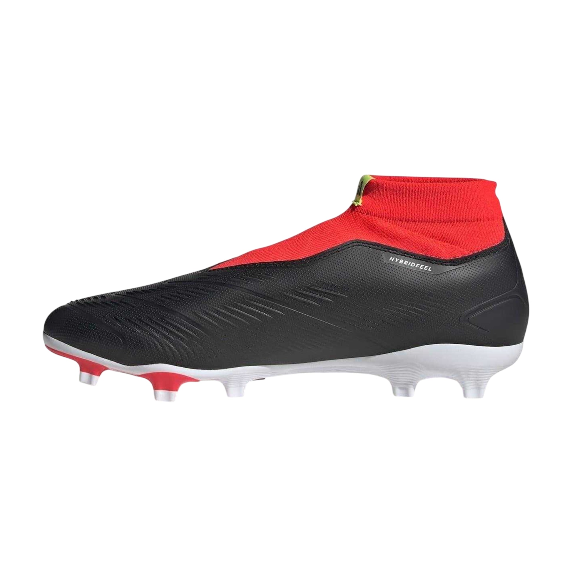 Black-White-Red - Side - Adidas Mens Predator Elite Firm Ground Football Boots