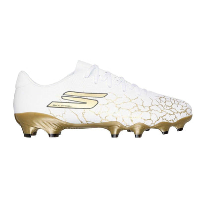 White-Gold - Front - Skechers Unisex Adult SKX 1.5 Cracked Firm Ground Football Boots