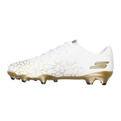 White-Gold - Back - Skechers Unisex Adult SKX 1.5 Cracked Firm Ground Football Boots