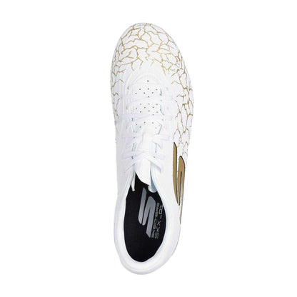 White-Gold - Side - Skechers Unisex Adult SKX 1.5 Cracked Firm Ground Football Boots