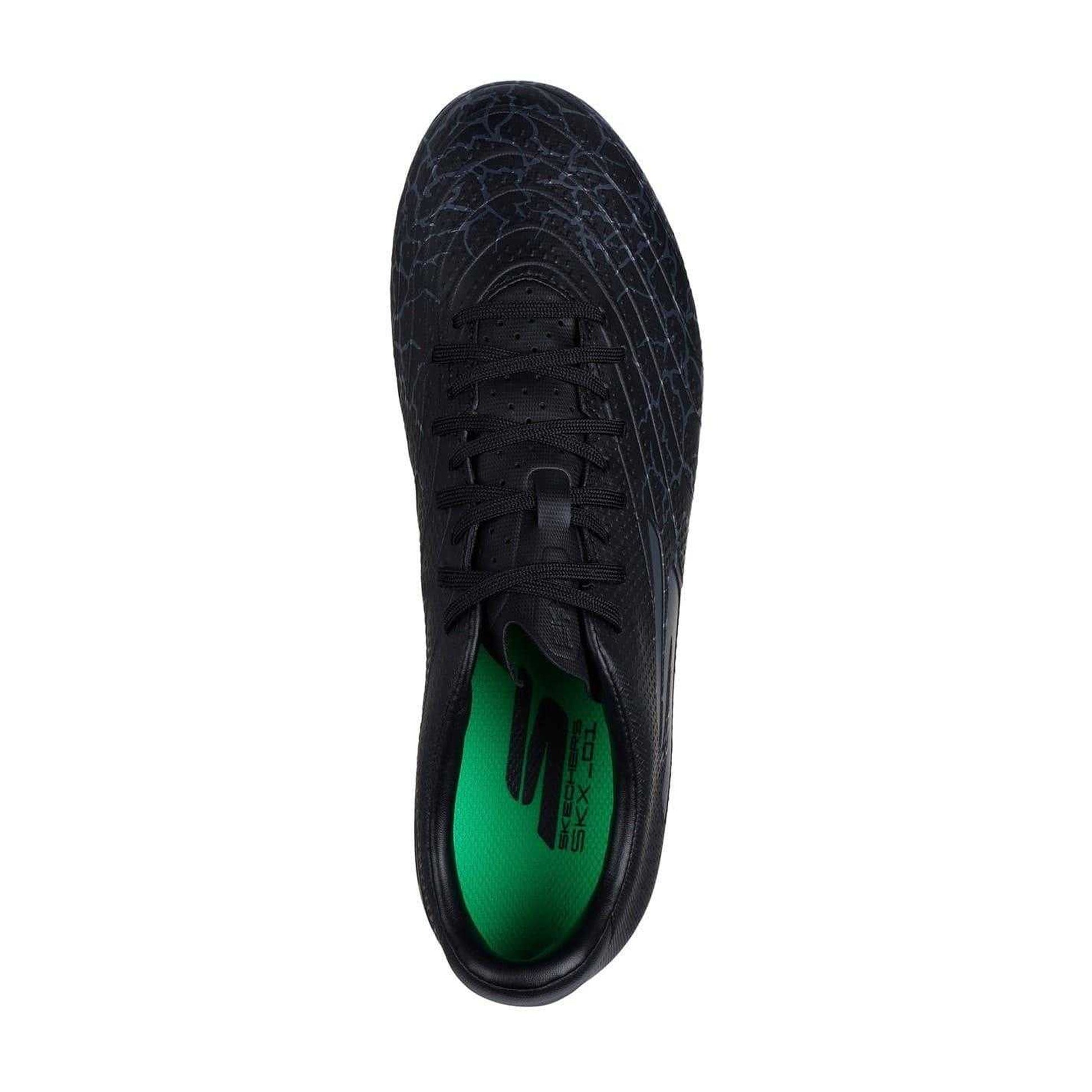 Black-Silver - Side - Skechers Unisex Adult SKX 1.5 Cracked Firm Ground Football Boots