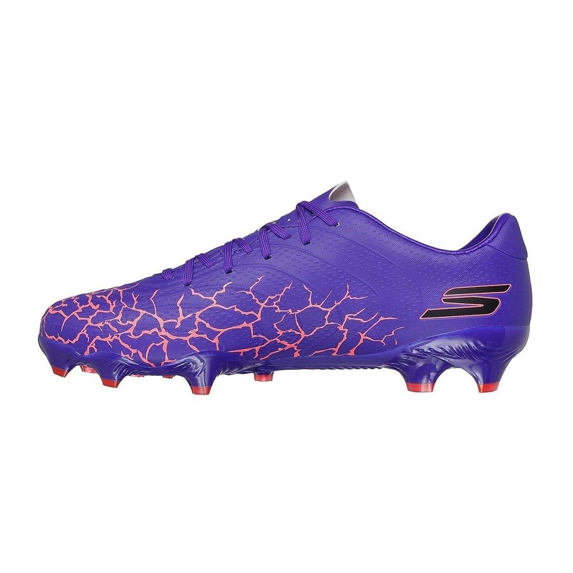 Purple-Black - Back - Skechers Unisex Adult SKX 1.5 Cracked Firm Ground Football Boots