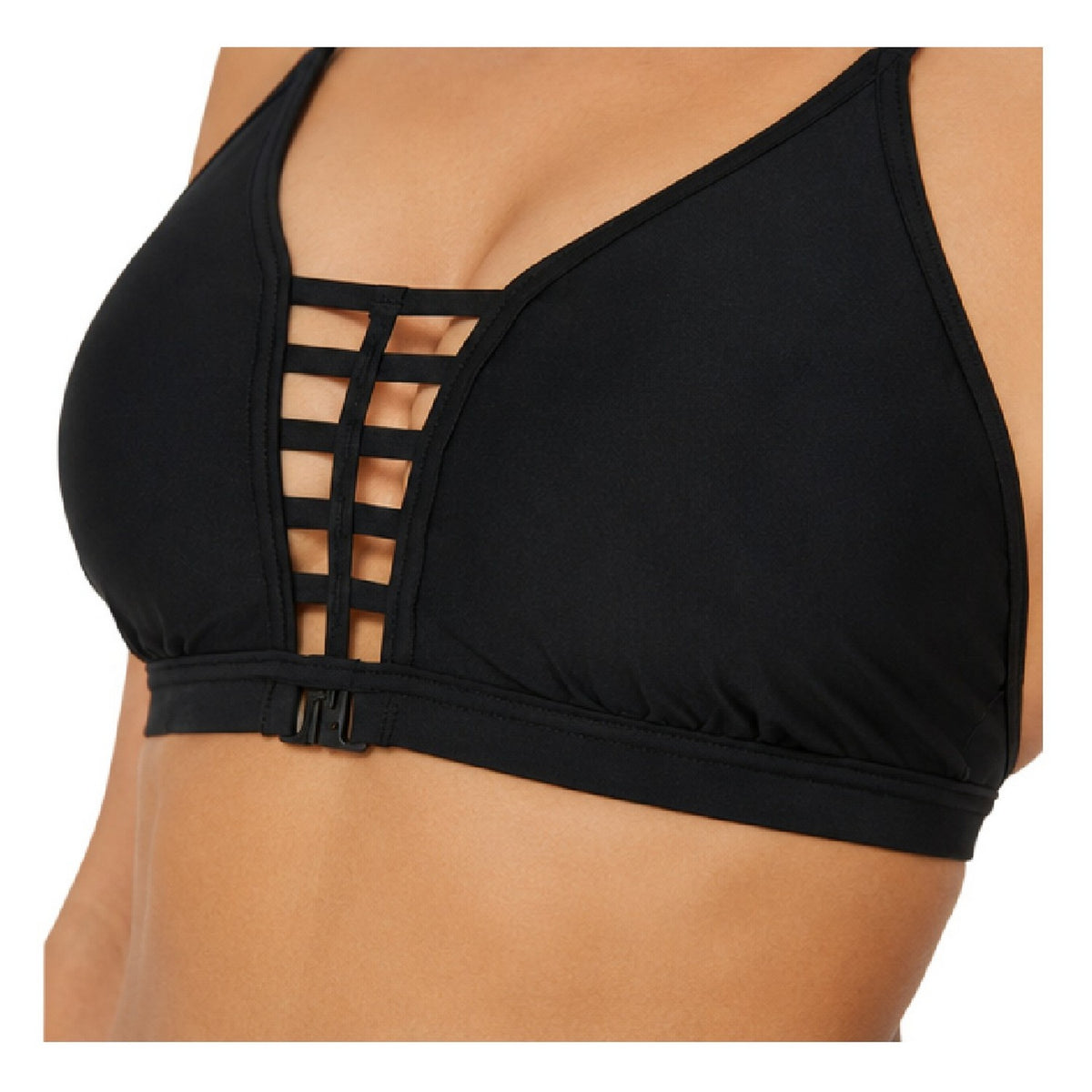 Black - Lifestyle - Zoggs Womens-Ladies Ladder Crop Top