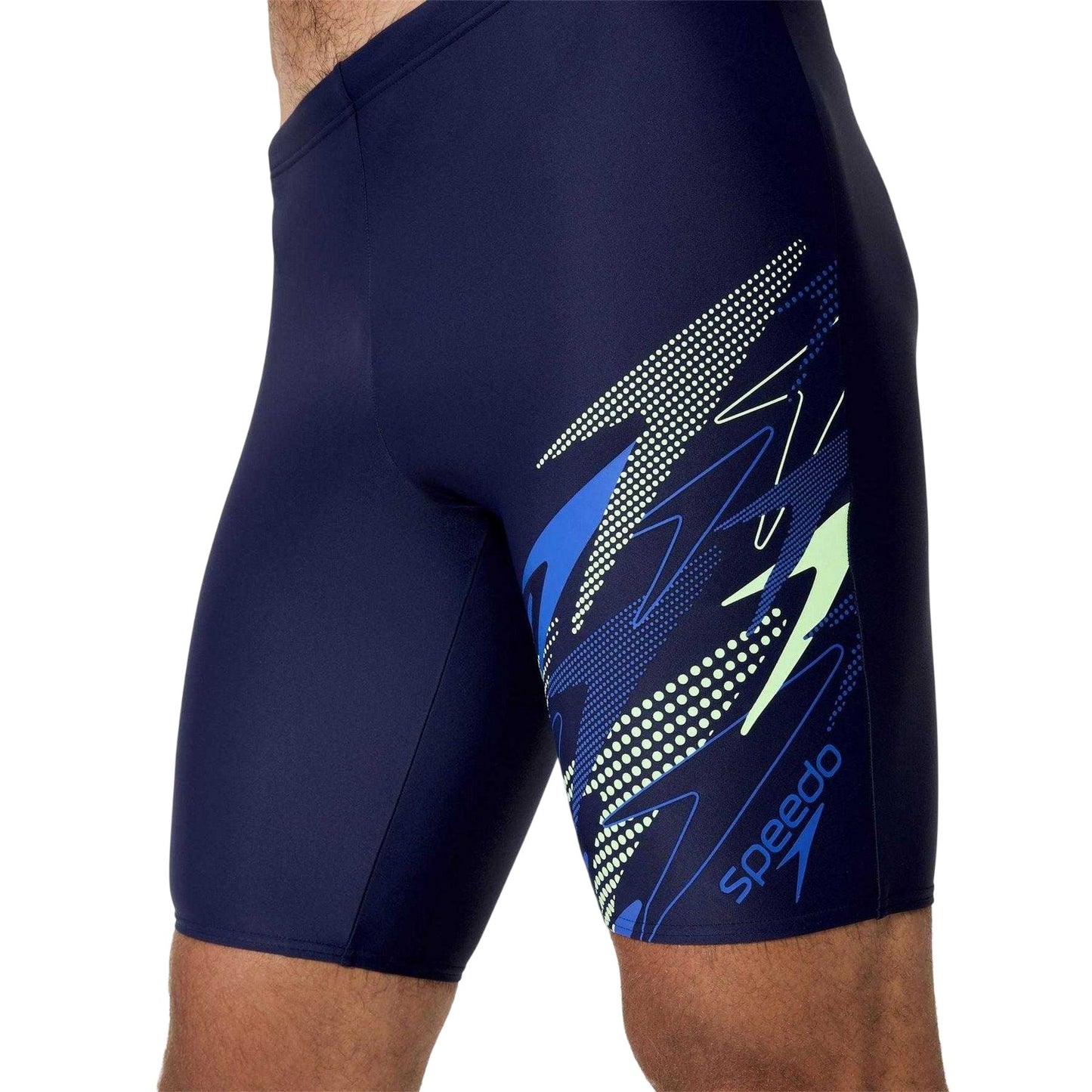 Peacoat-Deep Blue - Front - Speedo Mens Medley Logo Jammer Shorts