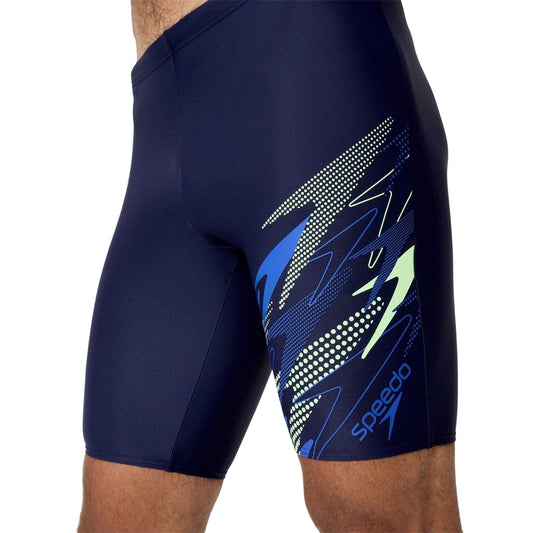 Peacoat-Deep Blue - Front - Speedo Mens Medley Logo Jammer Shorts
