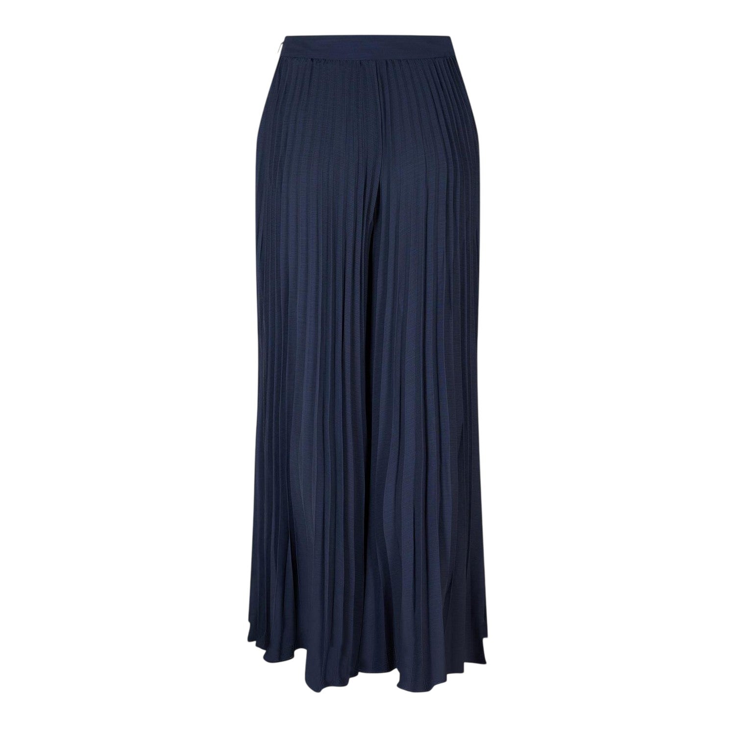 Dark Blue - Back - Ted Baker Womens-Ladies Satin Pleated Wide Leg Trousers
