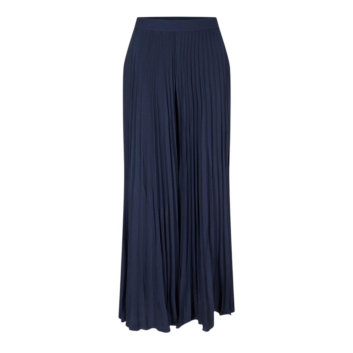 Dark Blue - Front - Ted Baker Womens-Ladies Satin Pleated Wide Leg Trousers