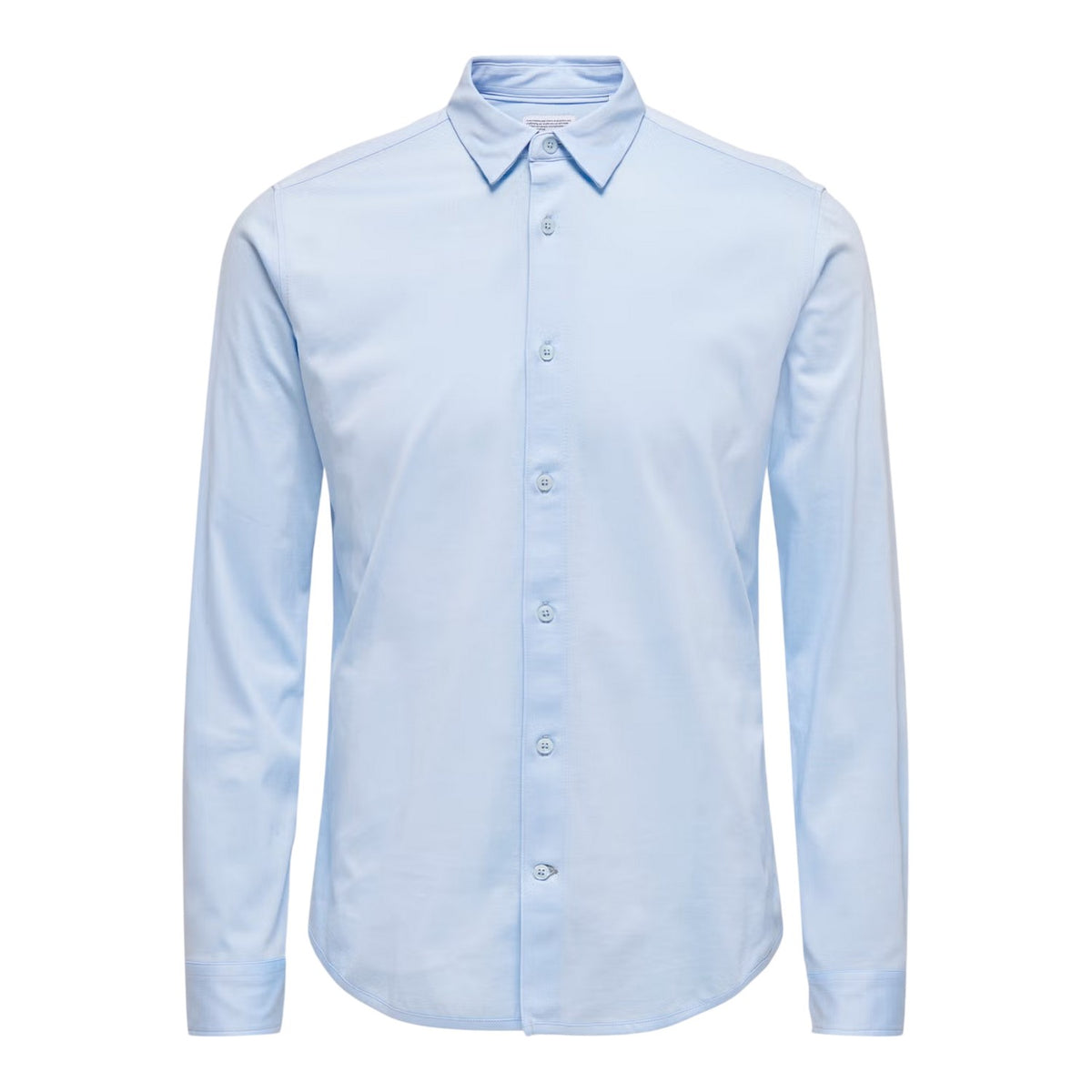 Cashmere Blue - Front - Only Mens Regular Long-Sleeved Shirt