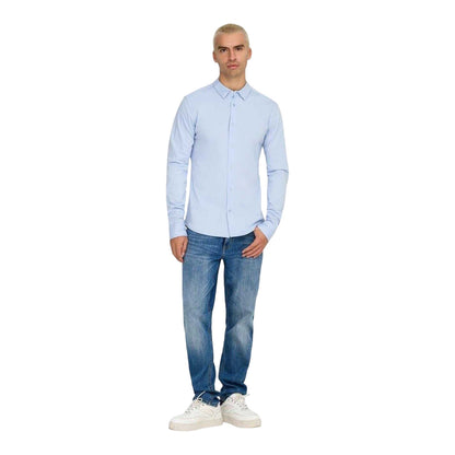 Cashmere Blue - Side - Only Mens Regular Long-Sleeved Shirt