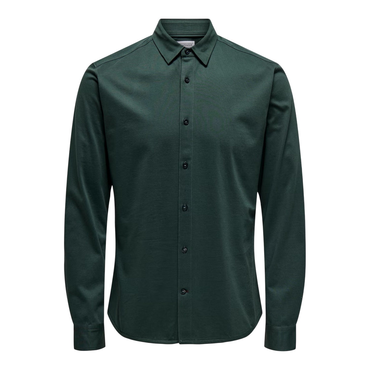 Darkest Spruce - Front - Only Mens Regular Long-Sleeved Shirt