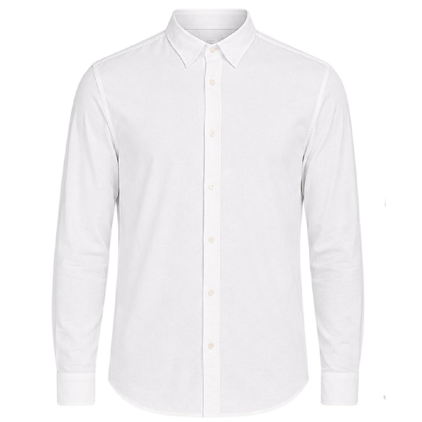 Bright White - Front - Only Mens Regular Long-Sleeved Shirt