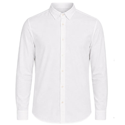 Bright White - Front - Only Mens Regular Long-Sleeved Shirt