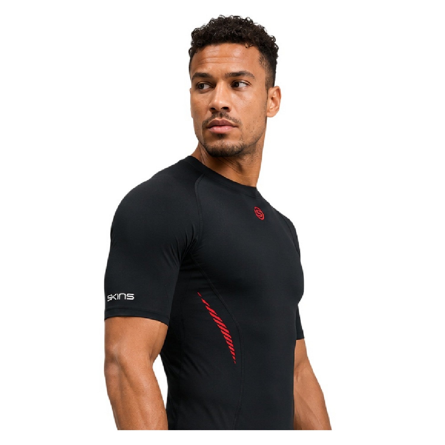 Black - Lifestyle - Skins Mens A200 Lightweight Compression Shirt