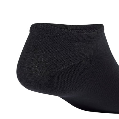 Black - Side - Adidas Womens-Ladies Trefoil Liner Socks (Pack of 6)