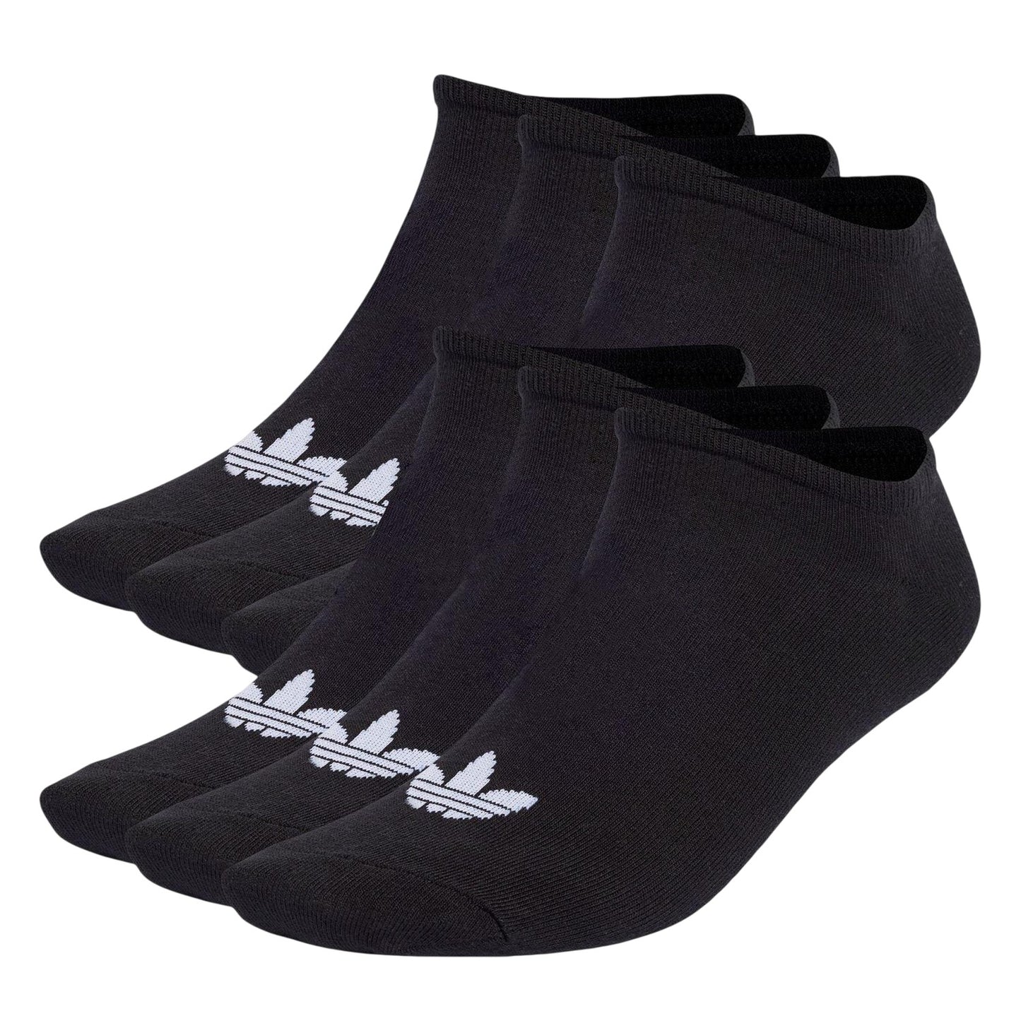 Black - Front - Adidas Womens-Ladies Trefoil Liner Socks (Pack of 6)