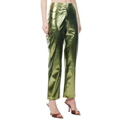 Green - Lifestyle - AmyLynn Unisex Adult Lupe Metallic 5 Pockets Trousers