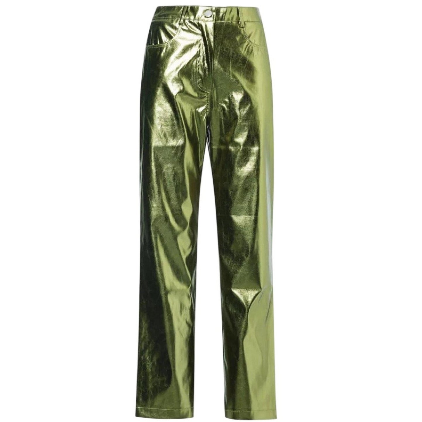 Green - Front - AmyLynn Unisex Adult Lupe Metallic 5 Pockets Trousers