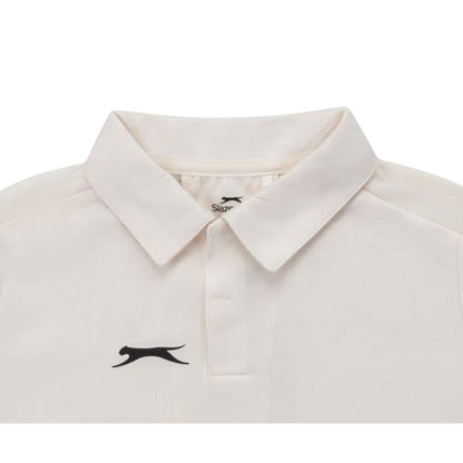 Cream - Side - Slazenger Childrens-Kids Slaz Aero Lightweight Short-Sleeved Shirt