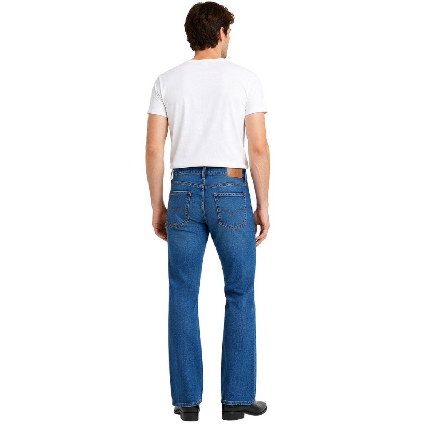 Blue - Back - Levis Mens Slim Bootcut Jeans