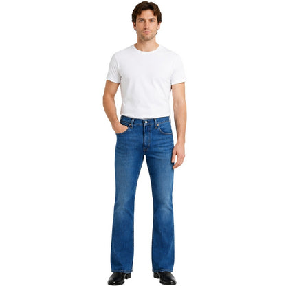 Blue - Side - Levis Mens Slim Bootcut Jeans