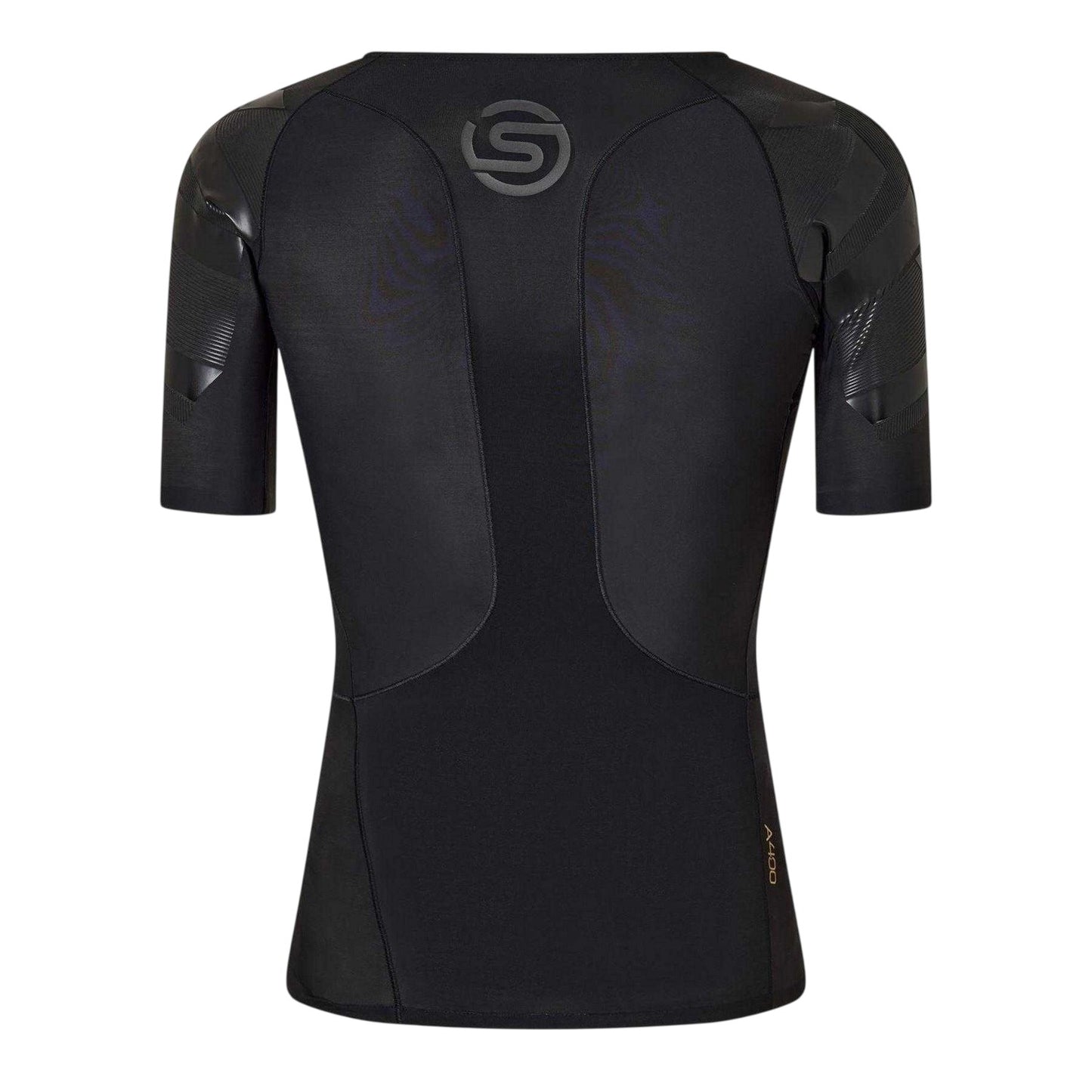 Black - Back - Skins Mens A400 Performance Training Compression Shirt