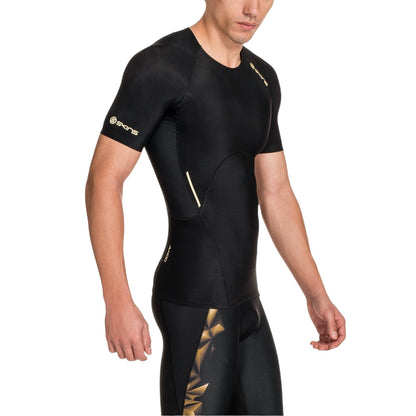 Black - Lifestyle - Skins Mens A400 Performance Training Compression Shirt