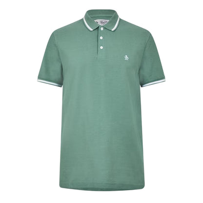 Oil Blue - Front - Original Penguin Mens Regular Short-Sleeved Polo Shirt