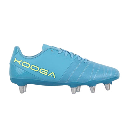 Teal - Front - KooGa Mens Power SG Leather Rugby Boots