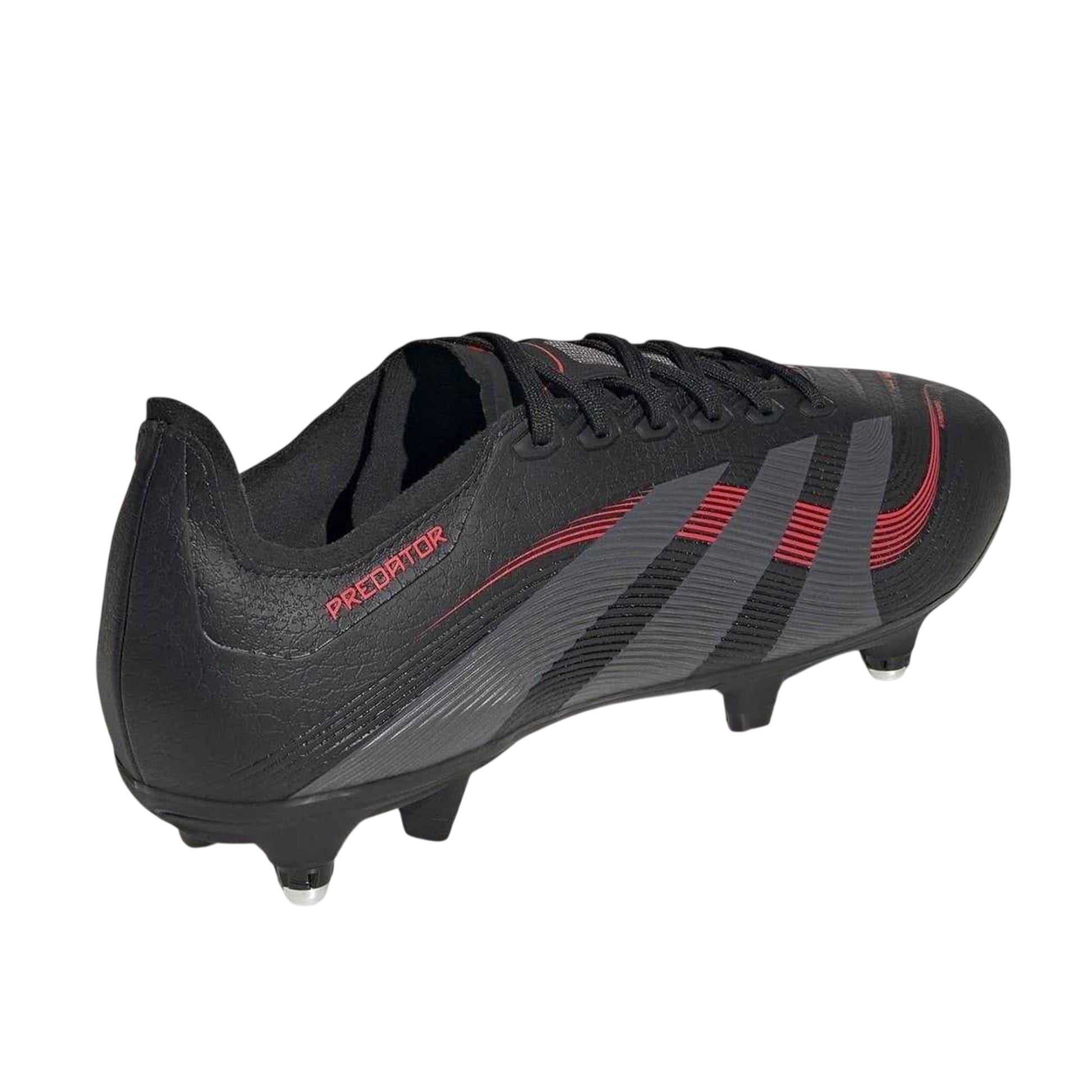 Black-Grey - Back - Adidas Unisex Adult Predator League Soft Ground Football Boots