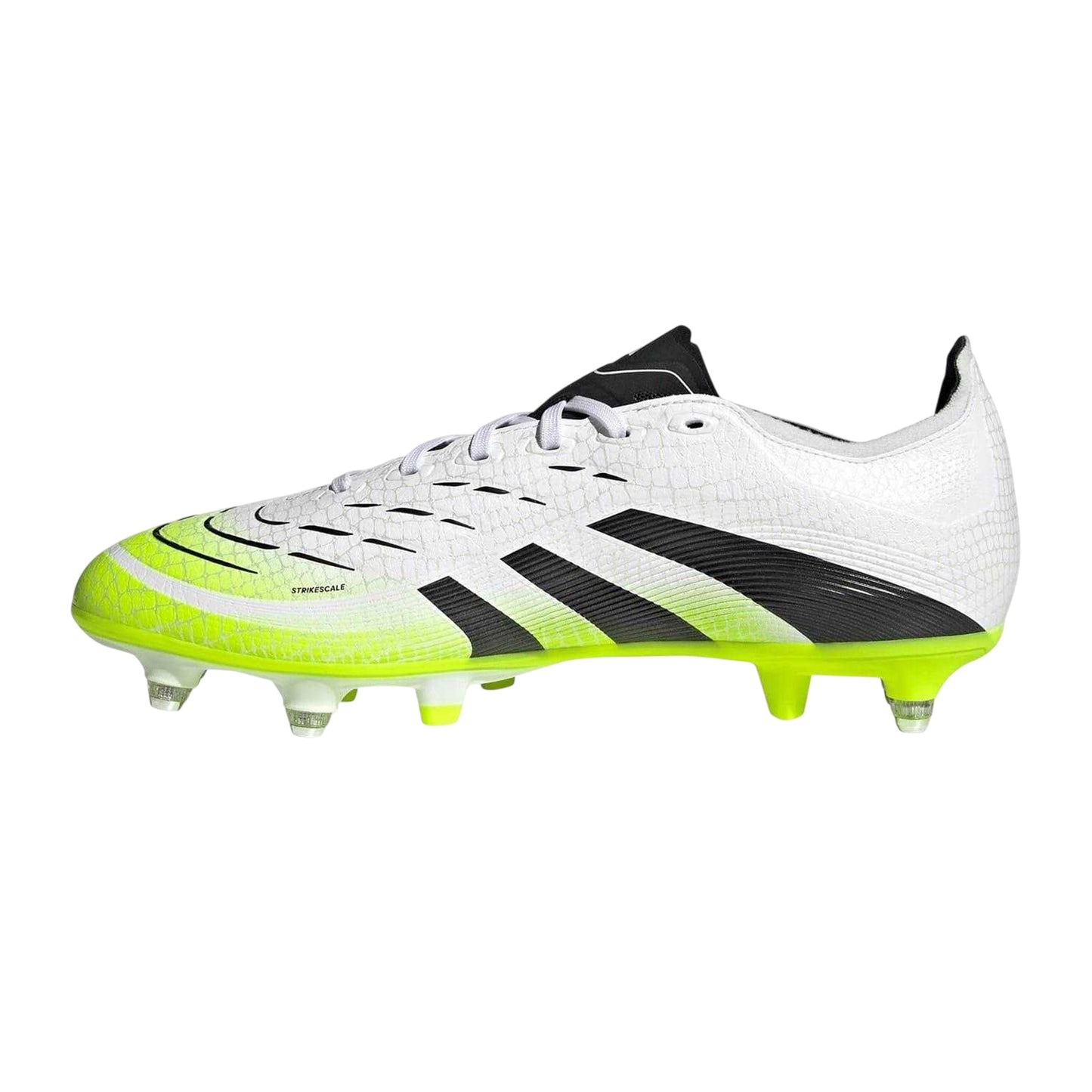 White-Black-Lemon - Side - Adidas Unisex Adult Predator League Soft Ground Football Boots
