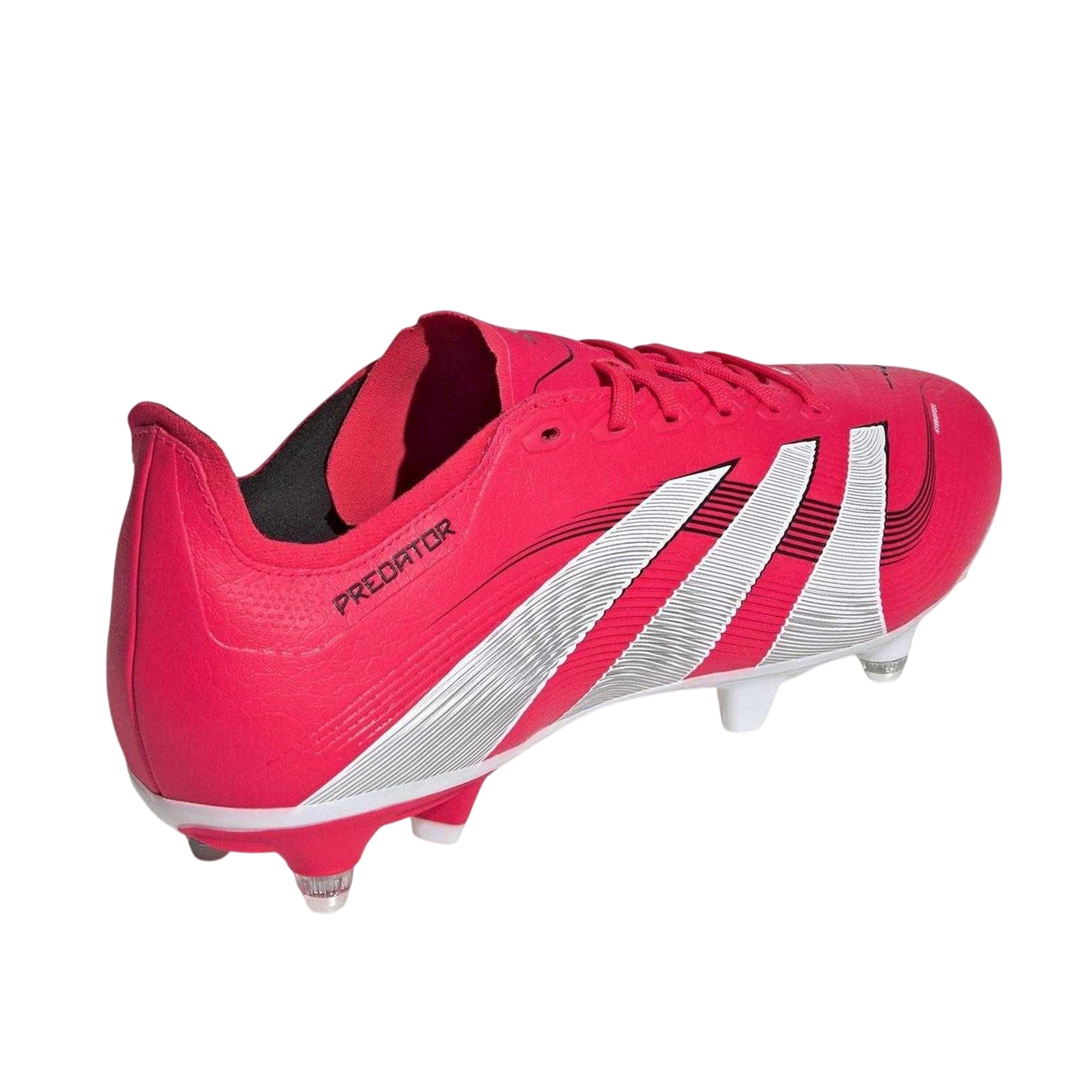 Red-White - Back - Adidas Unisex Adult Predator League Soft Ground Football Boots