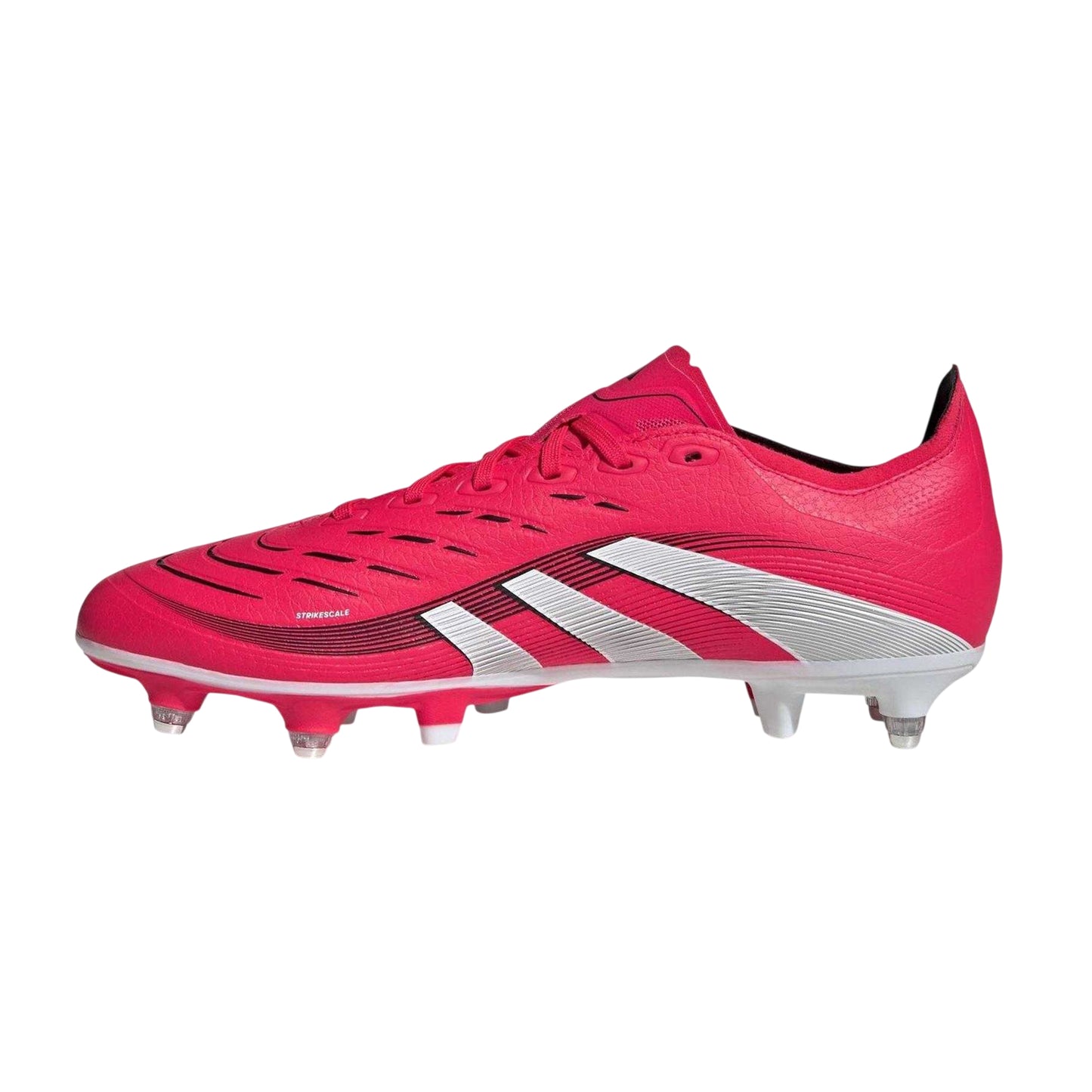 Red-White - Side - Adidas Unisex Adult Predator League Soft Ground Football Boots