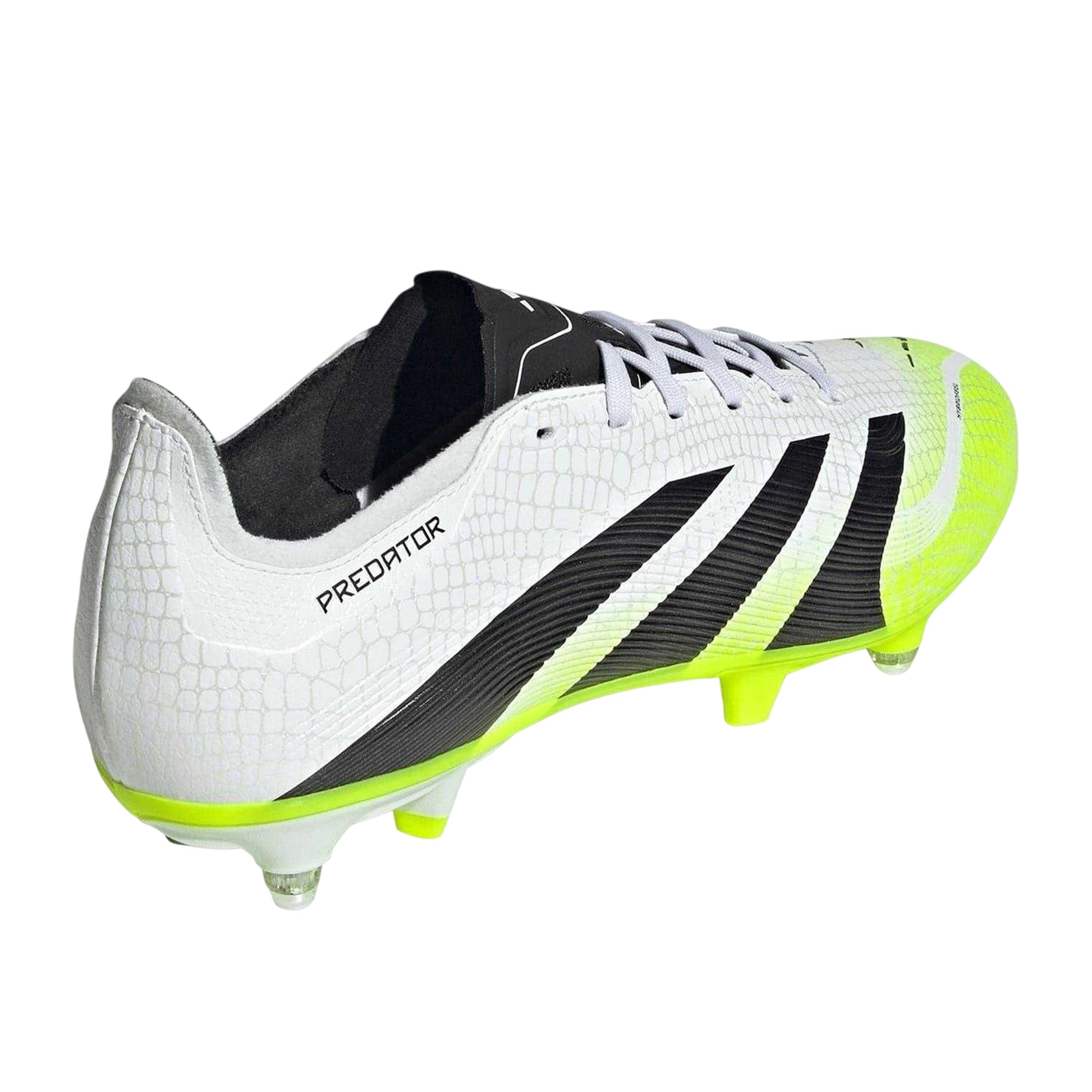 White-Black-Lemon - Back - Adidas Unisex Adult Predator League Soft Ground Football Boots