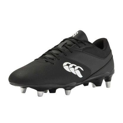 Black-White - Side - Canterbury Mens Phoenix Raze SG Durable Soft Ground Rugby Boots